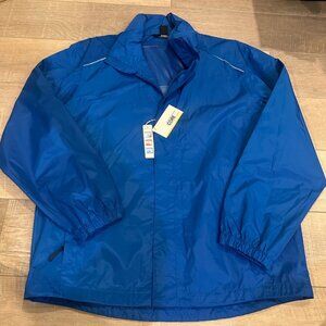 CORE 365 MENS ROYAL BLUE HOODED RAIN JACKET COAT NEW